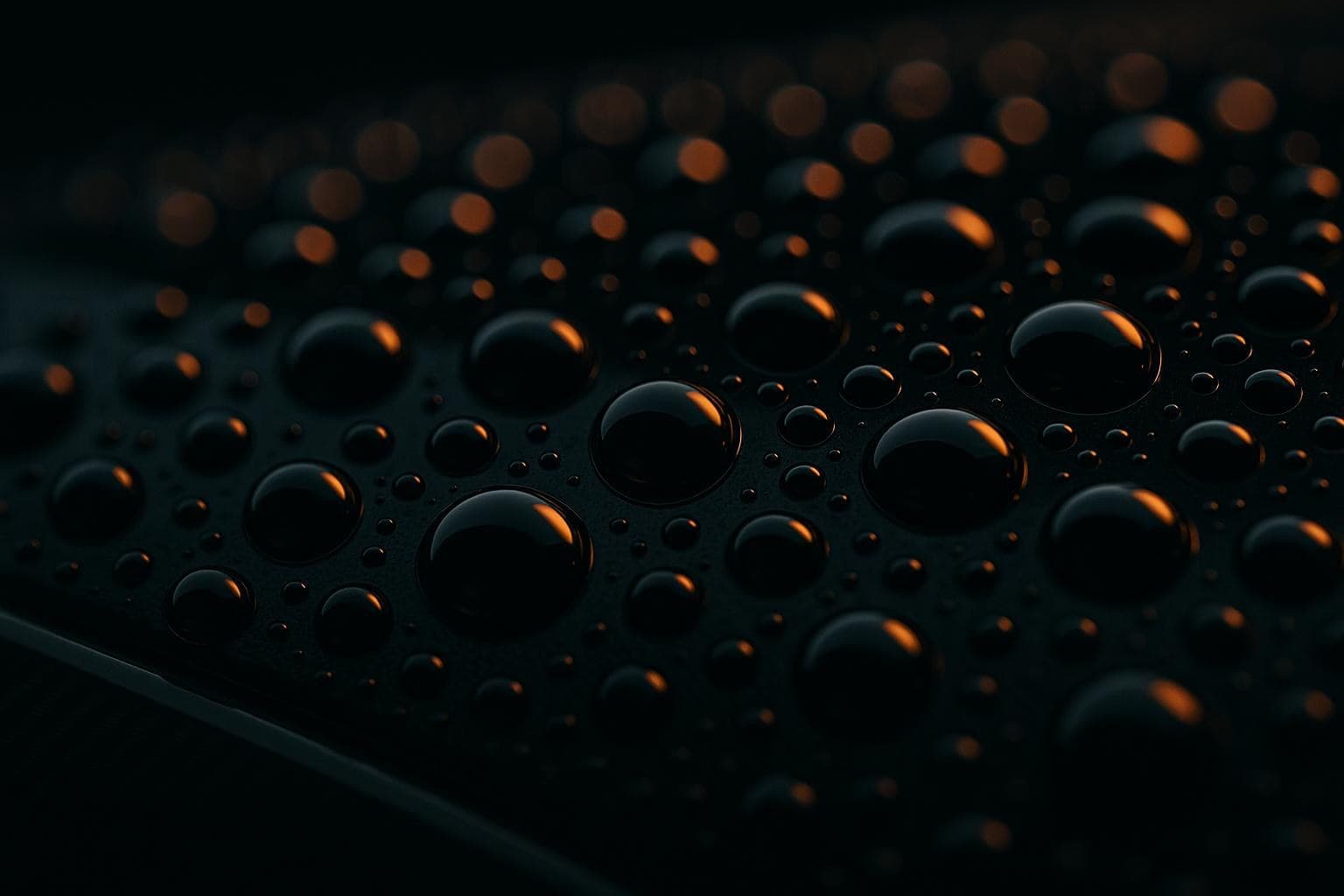 Hydrophobic water beading on an ULTRASHIELD ceramic-coated panel